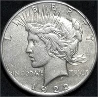 1922-S Peace Silver Dollar from Set