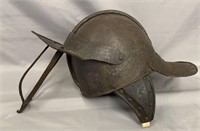 Early European "Lobster Tail" Helmet.