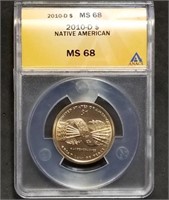 2010-D Native American Dollar ANACS MS68 Slab