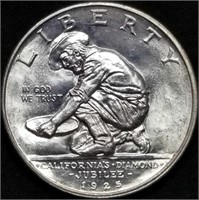 1925-S California Jubilee Silver Half Dollar Gem B