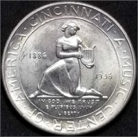 1936-D Cincinnati Music Center Silver Half Dollar