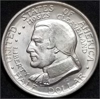1936 Cleveland - Great Lakes Silver Half Dollar BU