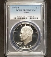 1972-S Proof Silver Ike Dollar PCGS PF69DCAM