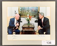 Yitzhak Rabin and Bill Clinton signed photograph