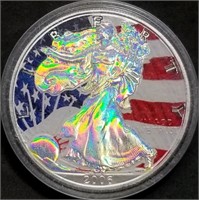 2006 1oz Silver Eagle Holographic Colorized