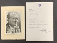 Moshe Dayan signed photograph and TLS.