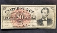 US Fractional Currency 50-Cent 4th Issue Lincoln