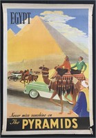 Egypt, The Pyramids Travel Poster