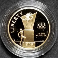 1995-W Olympic Cauldron Proof $5 Gold