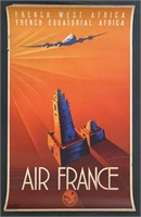 Air France French West Africa Travel Poster Maurus