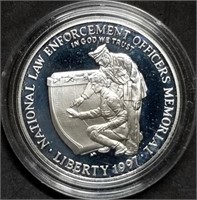 1997 Law Enforcement Proof Silver Half Dollar BU