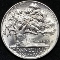 1935 Connecticut Tercentenary Silver Half Dollar B