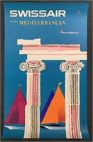 Swiss Air to the Mediterranean Travel Poster
