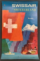 Swiss Air to Switzerland Travel Poster