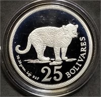 WWF 1975 Venezuela 20 Bolivares Proof Silver Coin