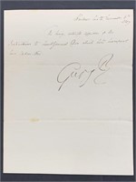 George III signed manuscript document.