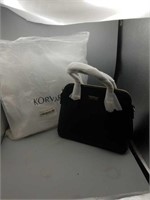 NEW Korvara Saffiano Satchel ladies black purse