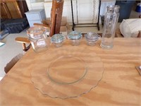 Storage Jars Glass Platter