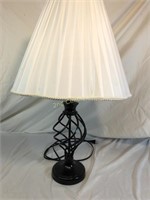 Newer Black Lamp W/ White Shade