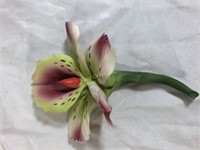 Vintage Dea Capodimonte Porcelain Pink Flower