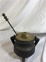 Cast Iron And Copper Cauldron Pot With Lid
