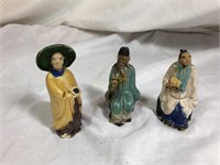 3 Pc Set Of Mini Japanese Figurines