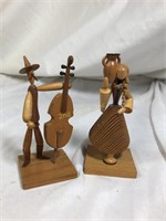 Man And Woman Wood Figurines