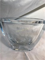 Lead Crystal Vase, Girl Chasing Butterfly