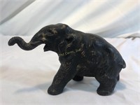 Resin Elephant Weathered/Distressed Black