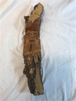 Handcarved Wooden Man's Face