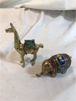 Brass Elephant And Llama