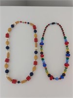 2 Chunky Beaded Necklaces