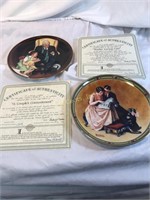 2 Norman Rockwell Collectible Limited Edition Plat