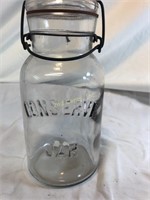 Vintage "Conserve Jar" With Lid. Clear Glass