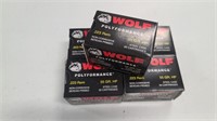 100 Rds - .223 Wolf 55gr Cartridges