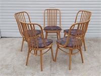 5 Czech Drevounia Bentwood Chairs