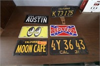 6 Assorted License Tags