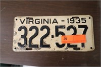 1935 VA License Plate
