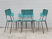 7 Aqua Stacking Chairs