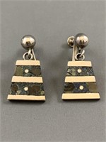 Pair Sterling Silver Church Bell Earrings with