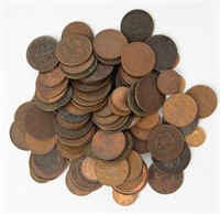 Coin Collection Of 100 Copper & Bronze World Coins