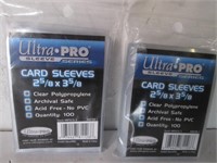 2X PACK OF 100 ULTRA PRO SPORT CARD SLEEVES