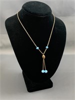 Vintage Necklace with Turquoise Beads