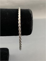 Sterling Silver Rope Twist Bangle