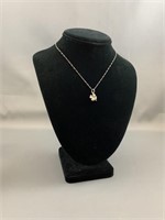 Sterling Silver Necklace with Shamrock Pendant