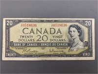 1954 Canadian Twenty Dollar Bill