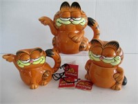 Enesco Garfield Ceramic Tea Set 1981