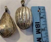 Possibly sterling silver baby rattles dated 1928