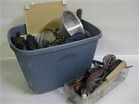 Tub Of Miscellaneous Hand Tools Sand Paper Etc