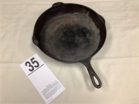 MARKED H ON THE HANDLE  #12 CAST IRON PAN